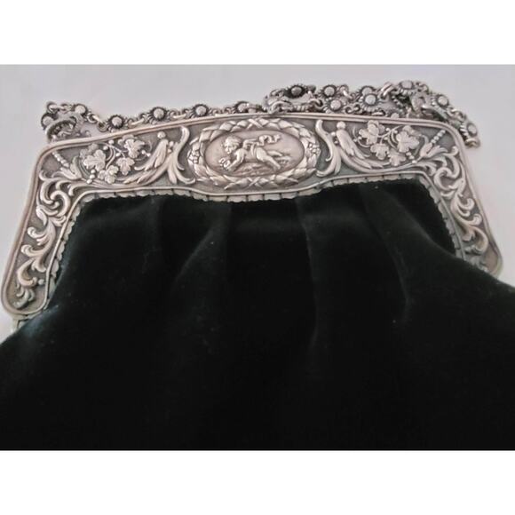 Bag Victorian with Cherubs Gorham Sterling Whimsy Old Money Boho Chic Wedding - Picture 1 of 7